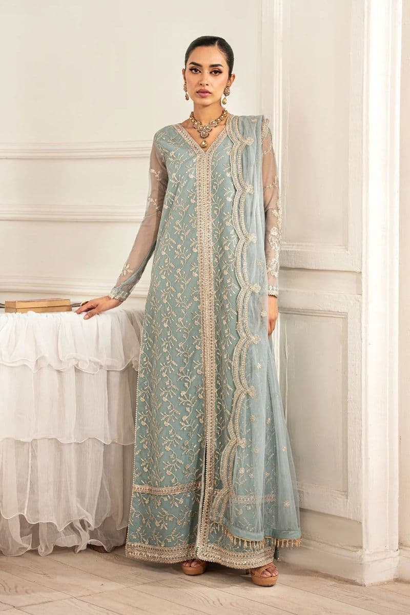Embroidered Raw Silk Unstitched Suit (ZFE-01) thumbnail