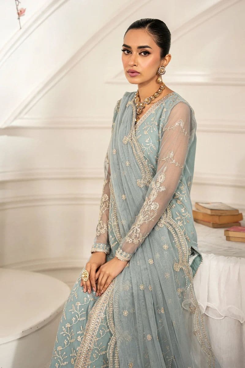 Embroidered Raw Silk Unstitched Suit (ZFE-01) thumbnail