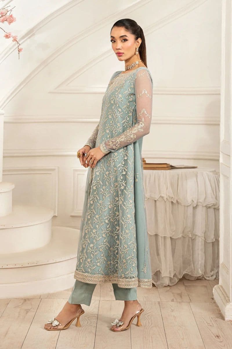 Embroidered Raw Silk Unstitched Suit (ZFE-01) thumbnail
