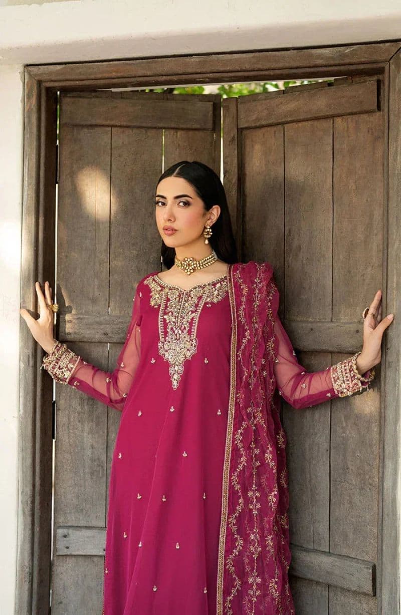Embroidered Raw Silk Ready-to-Wear Suit (HW-01) thumbnail