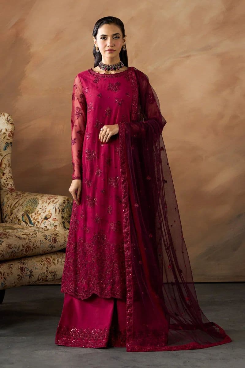 Embroidered Raw Silk Unstitched Suit (DK-01) thumbnail