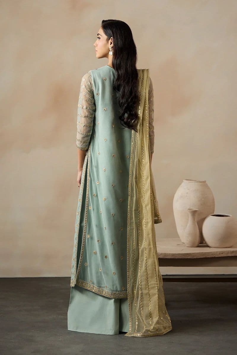 Embroidered Raw Silk Unstitched Suit (DK-02) thumbnail
