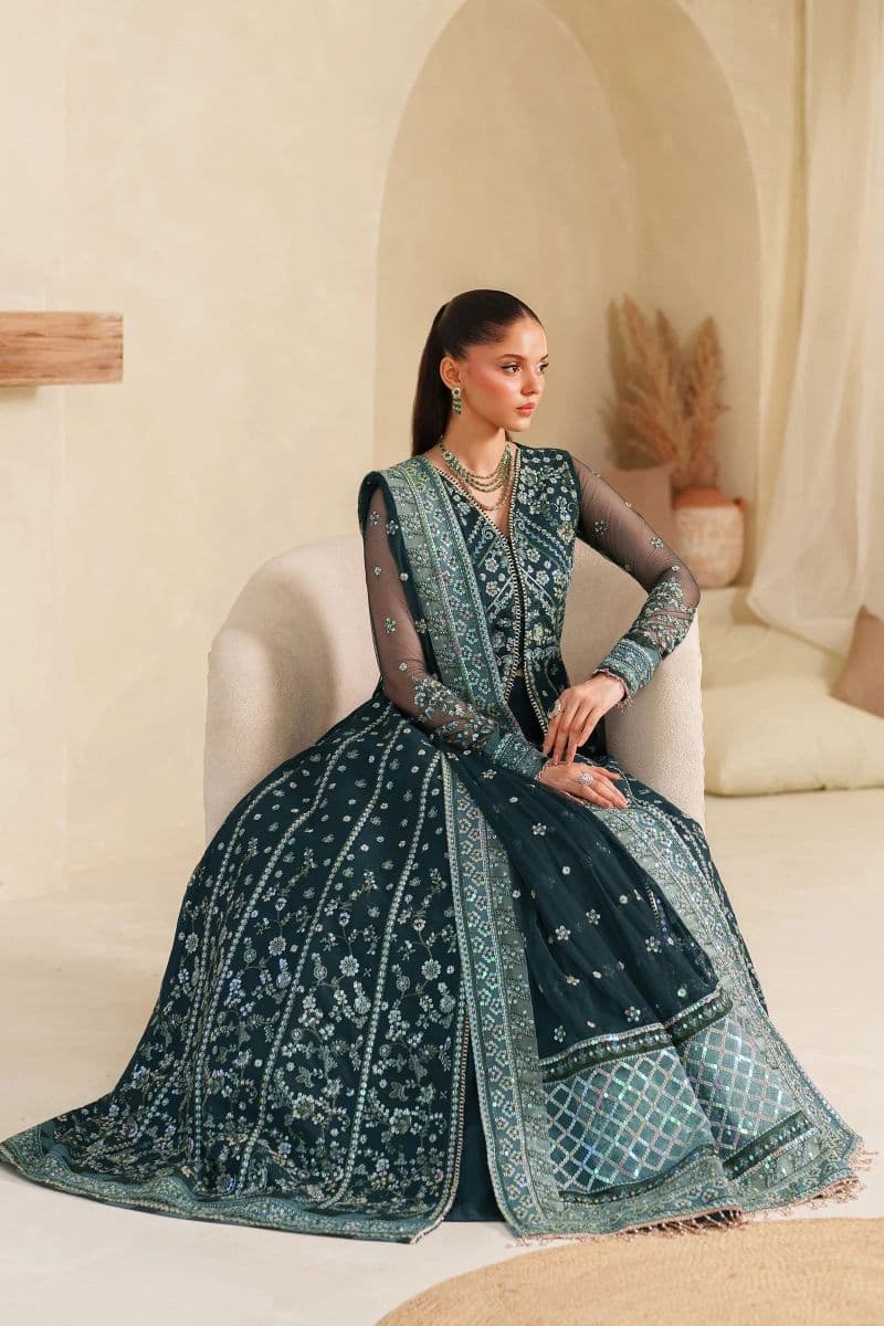 Embroidered Raw Silk Unstitched Suit thumbnail