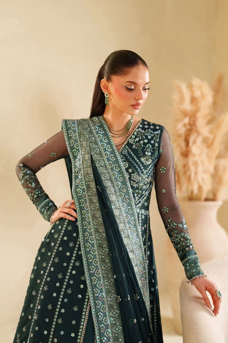 Embroidered Raw Silk Unstitched Suit thumbnail