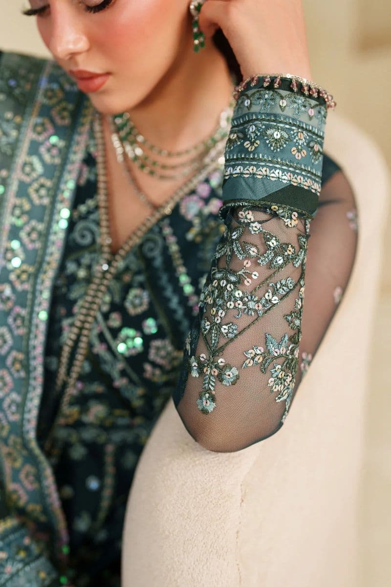 Embroidered Raw Silk Unstitched Suit thumbnail