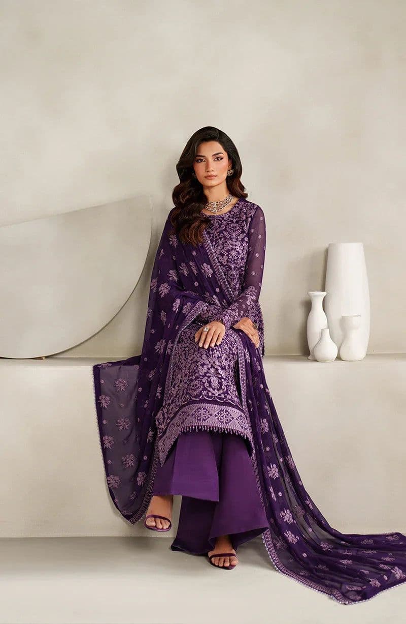 Embroidered Raw Silk Unstitched Suit (MT-07) thumbnail