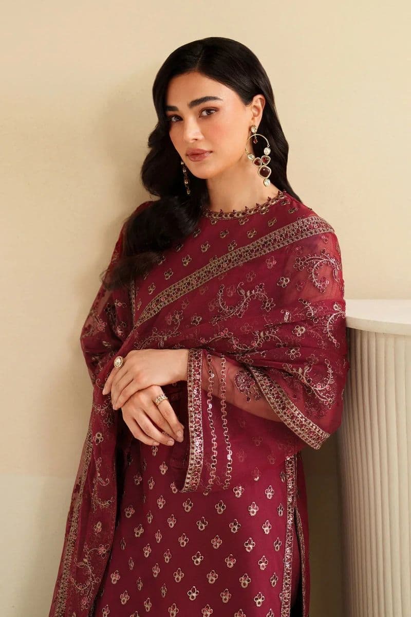 Embroidered Raw Silk Unstitched Suit (RFE-03) thumbnail