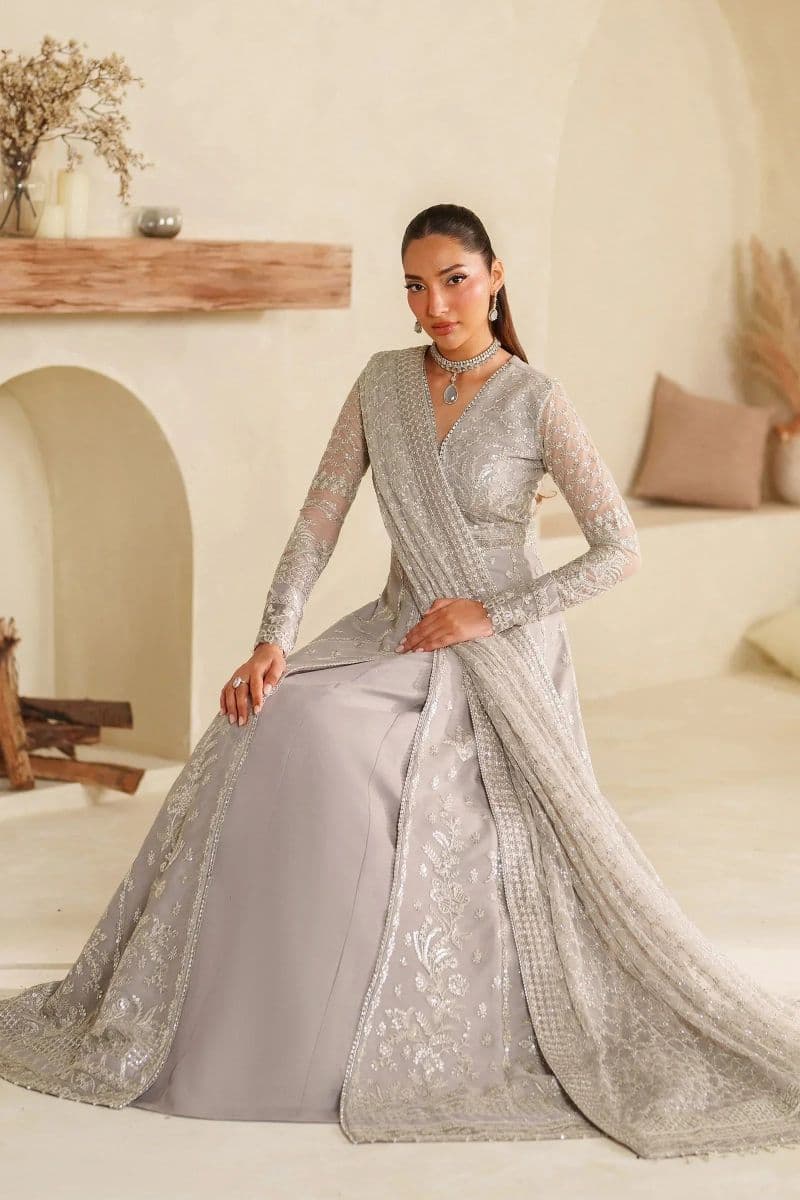 Embroidered Raw Silk 3 Piece Unstitched Suit thumbnail