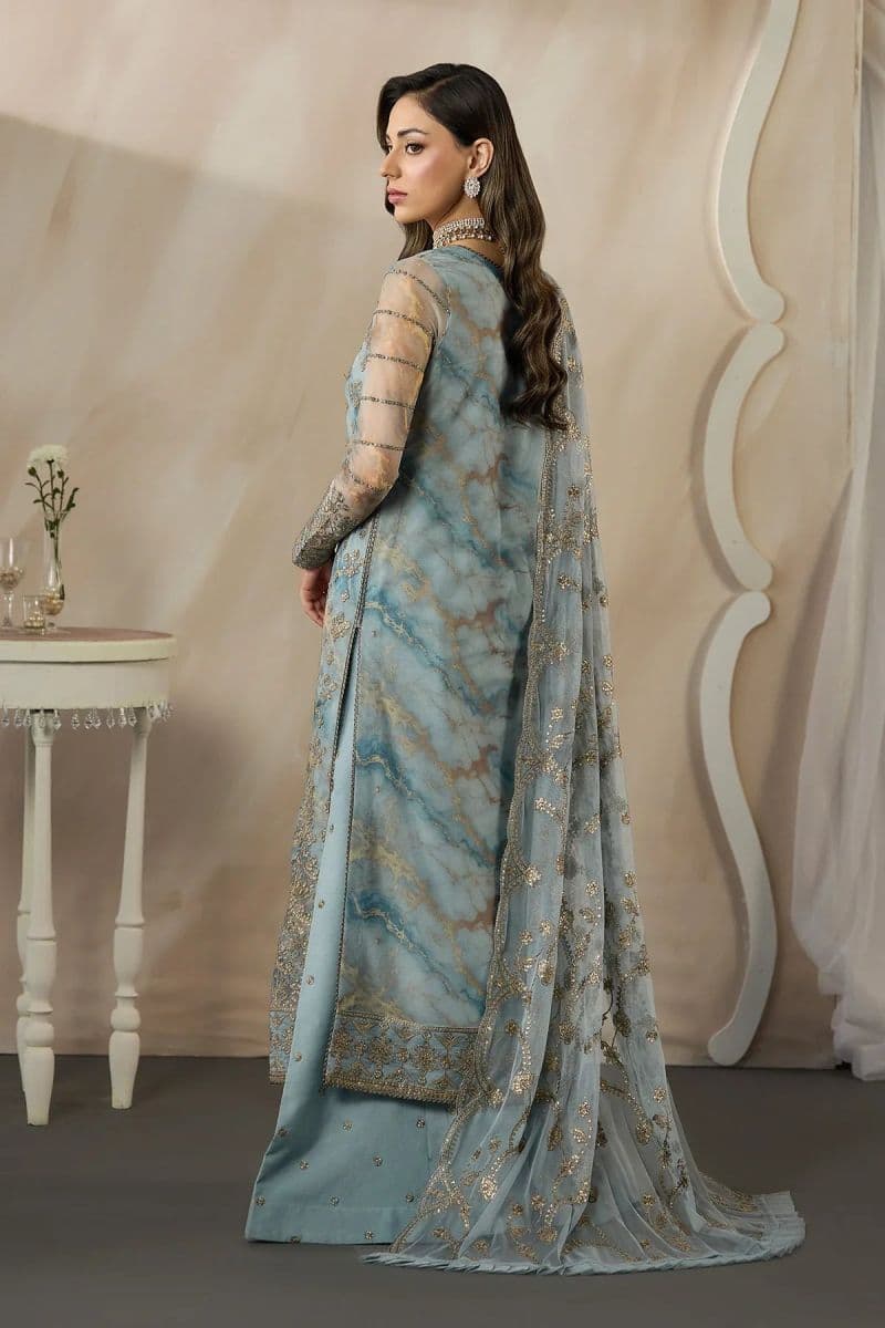 Embroidered Raw Silk Unstitched Suit (PE-03) thumbnail