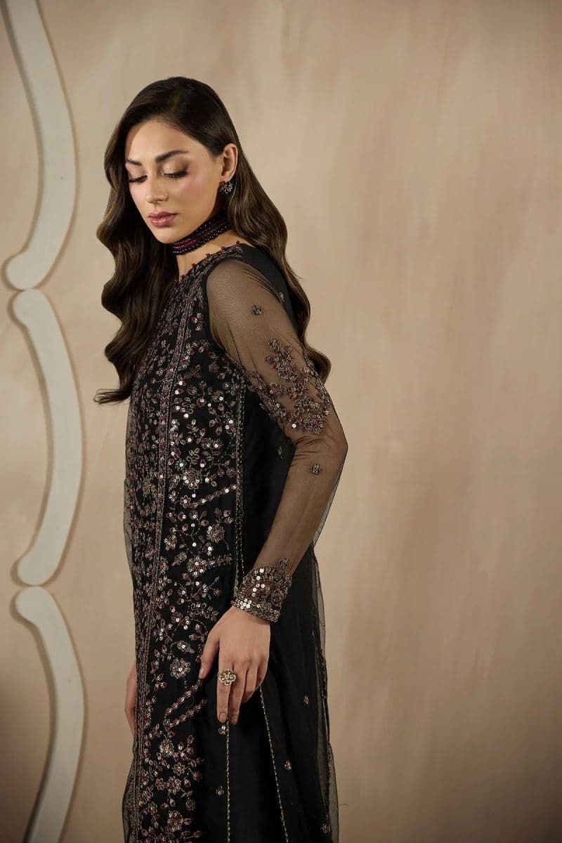 Embroidered Raw Silk Unstitched Suit (DK-03) thumbnail