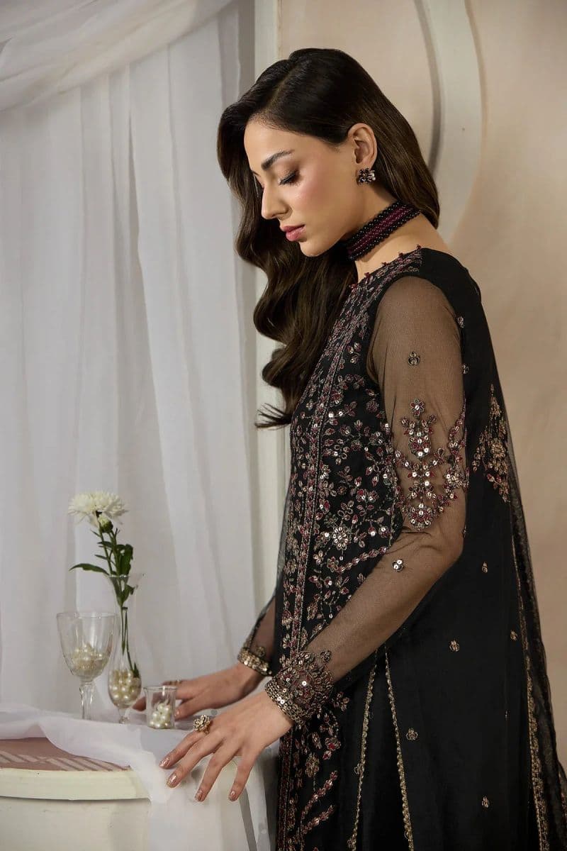 Embroidered Raw Silk Unstitched Suit (DK-03) thumbnail