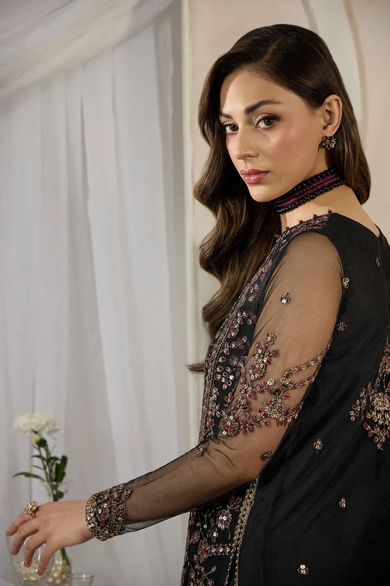 Embroidered Raw Silk Unstitched Suit (DK-03) thumbnail