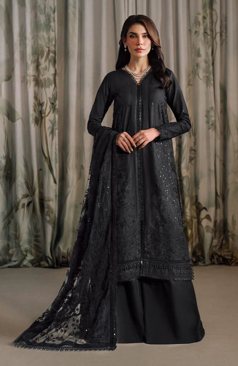 Embroidered Raw Silk Unstitched Suit (RW-02) thumbnail