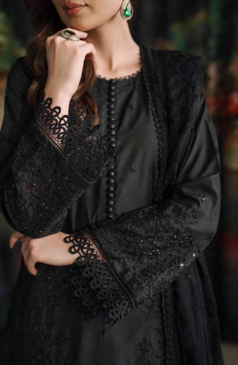 Embroidered Raw Silk Unstitched Suit (RW-02) thumbnail