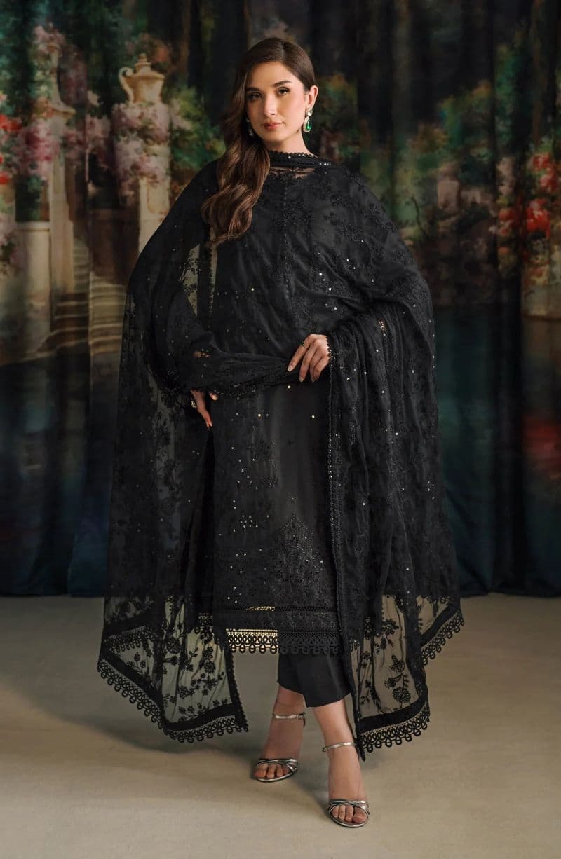 Embroidered Raw Silk Unstitched Suit (RW-02) thumbnail