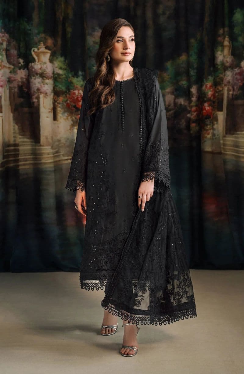 Embroidered Raw Silk Unstitched Suit (RW-02) thumbnail