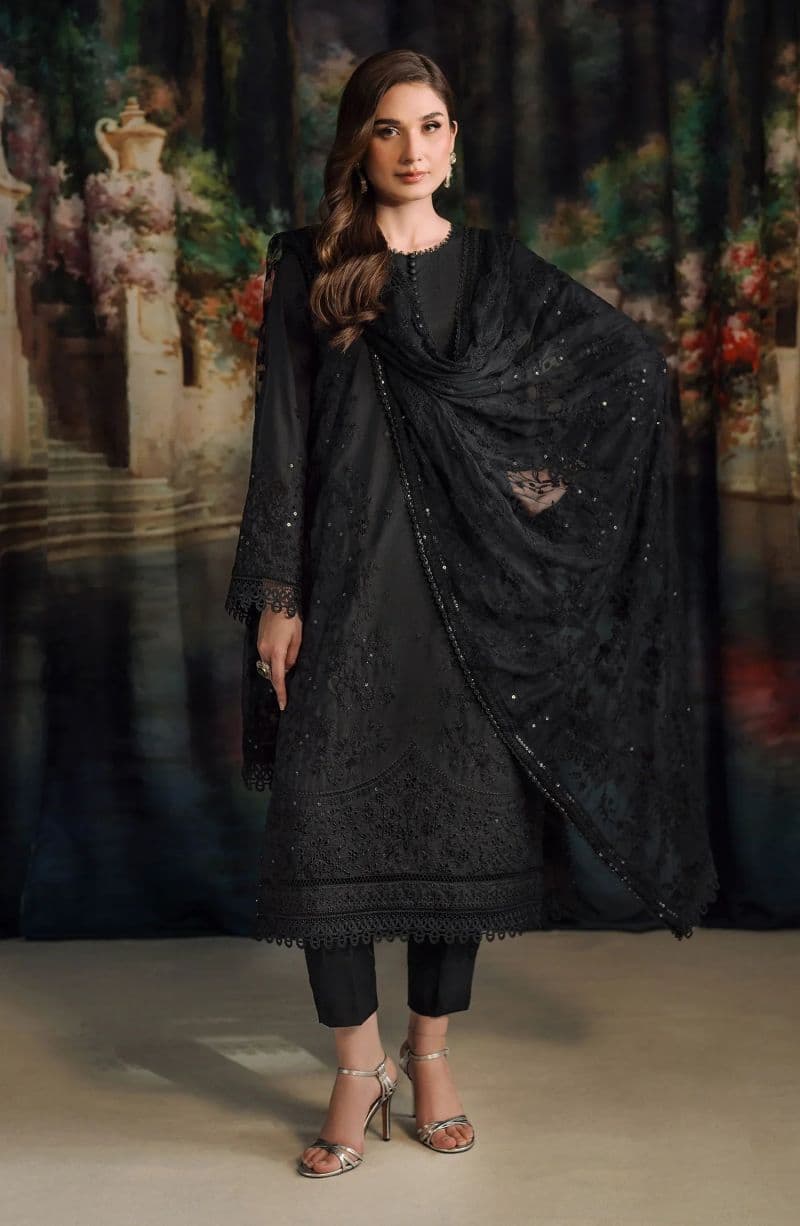 Embroidered Raw Silk Unstitched Suit (RW-02) thumbnail