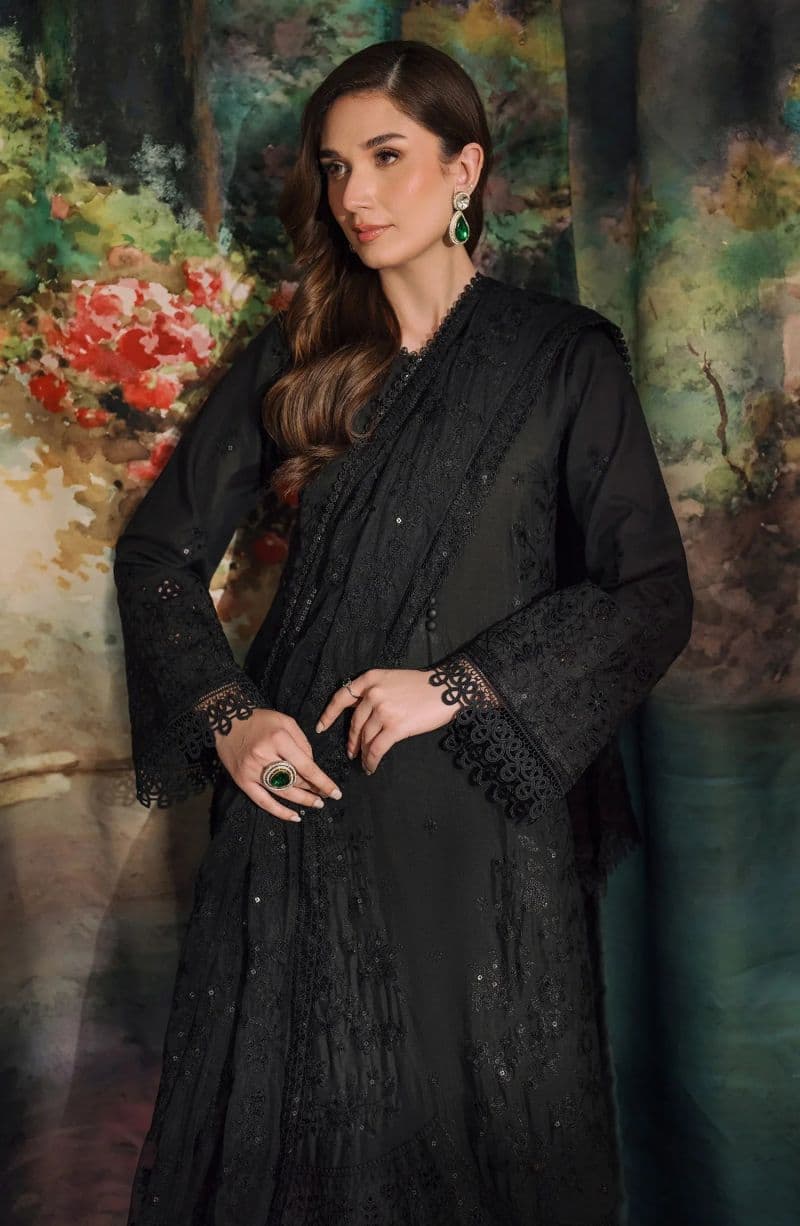 Embroidered Raw Silk Unstitched Suit (RW-02) thumbnail