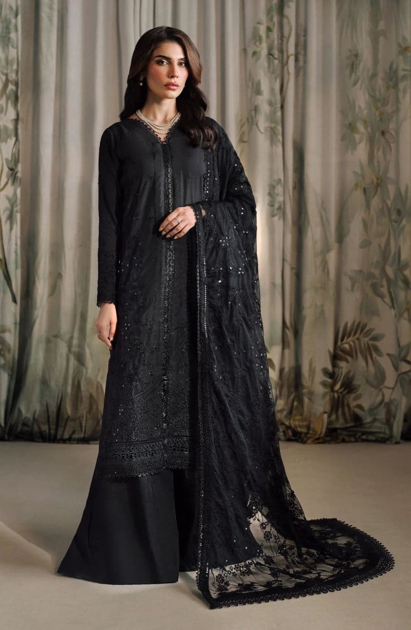 Embroidered Raw Silk Unstitched Suit (RW-02) thumbnail
