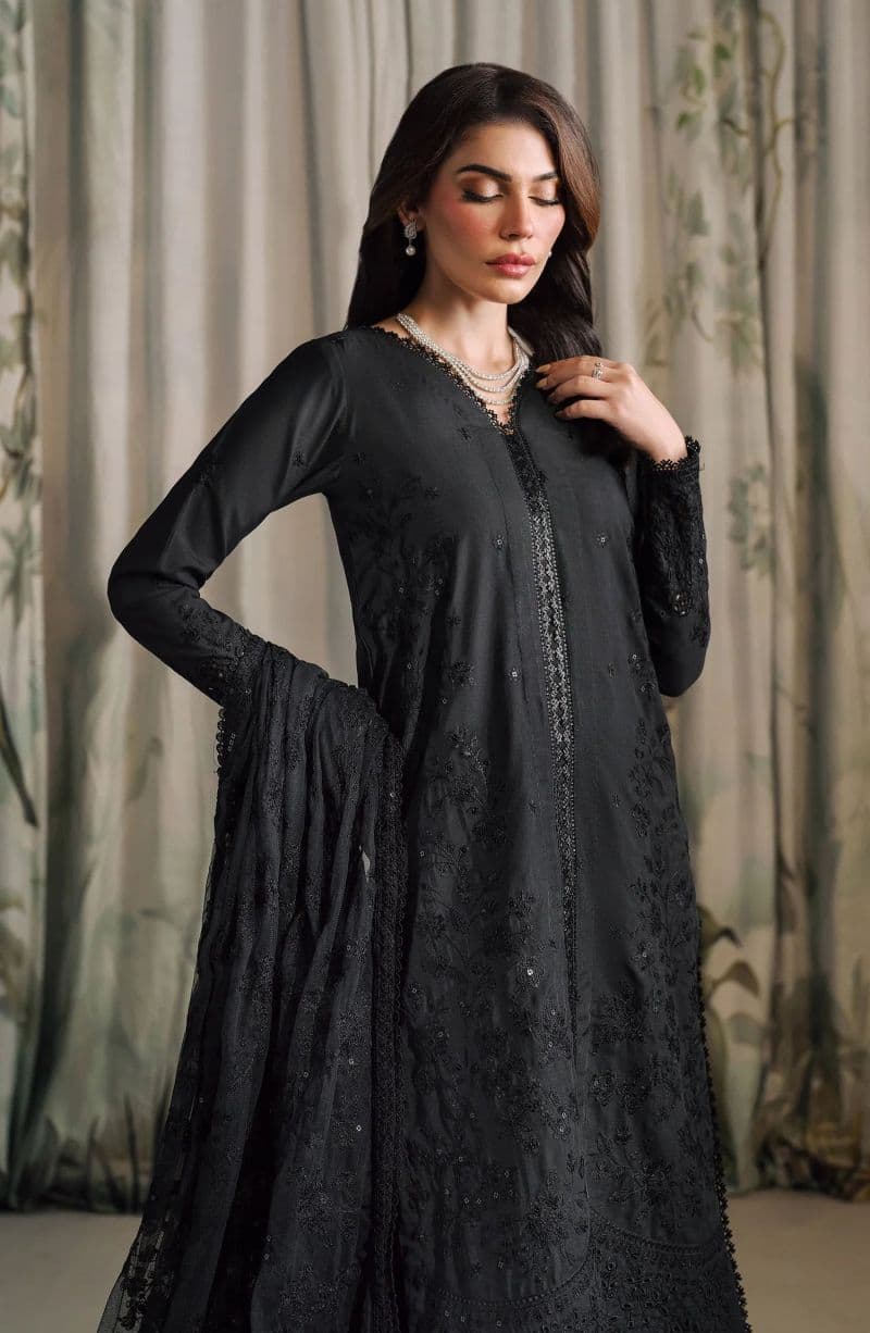 Embroidered Raw Silk Unstitched Suit (RW-02) thumbnail