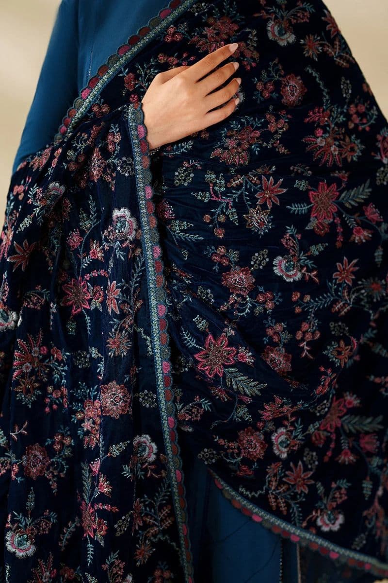 Embroidered Raw Silk Unstitched Suit (VS-01) thumbnail