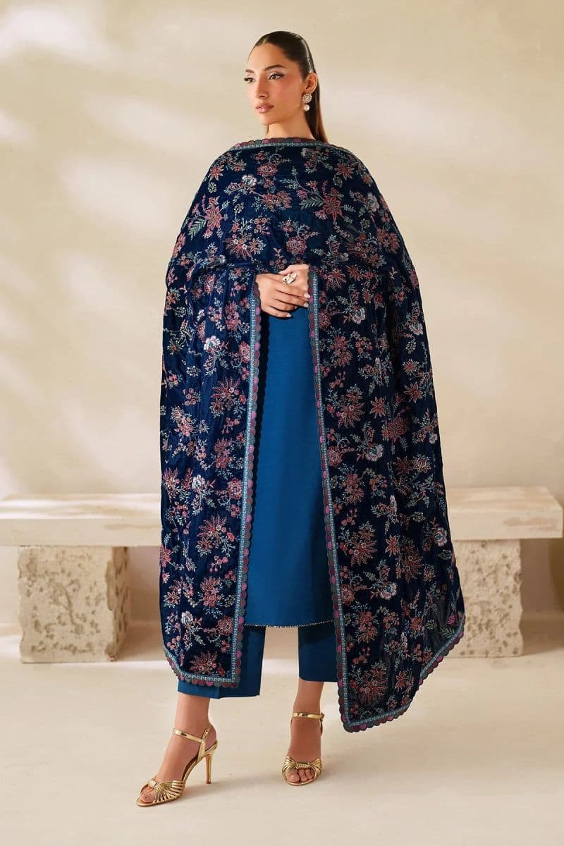 Embroidered Raw Silk Unstitched Suit (VS-01) thumbnail