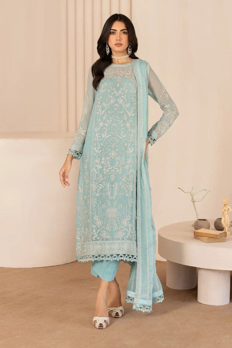 Embroidered Raw Silk Unstitched Suit (ZL-02) thumbnail