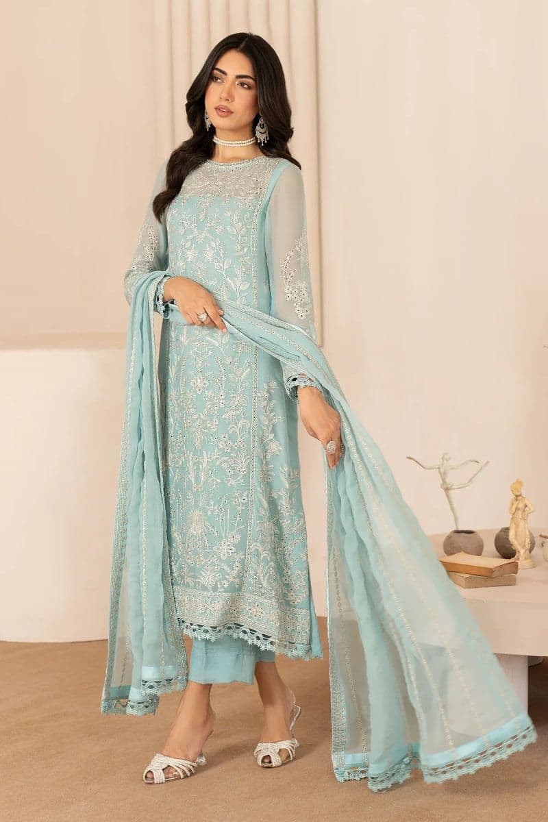 Embroidered Raw Silk Unstitched Suit (ZL-02) thumbnail