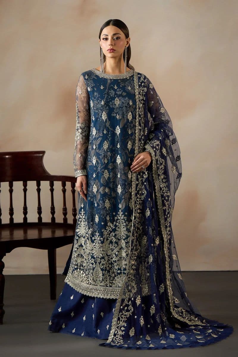 Embroidered Raw Silk Unstitched Suit (PE-04) thumbnail