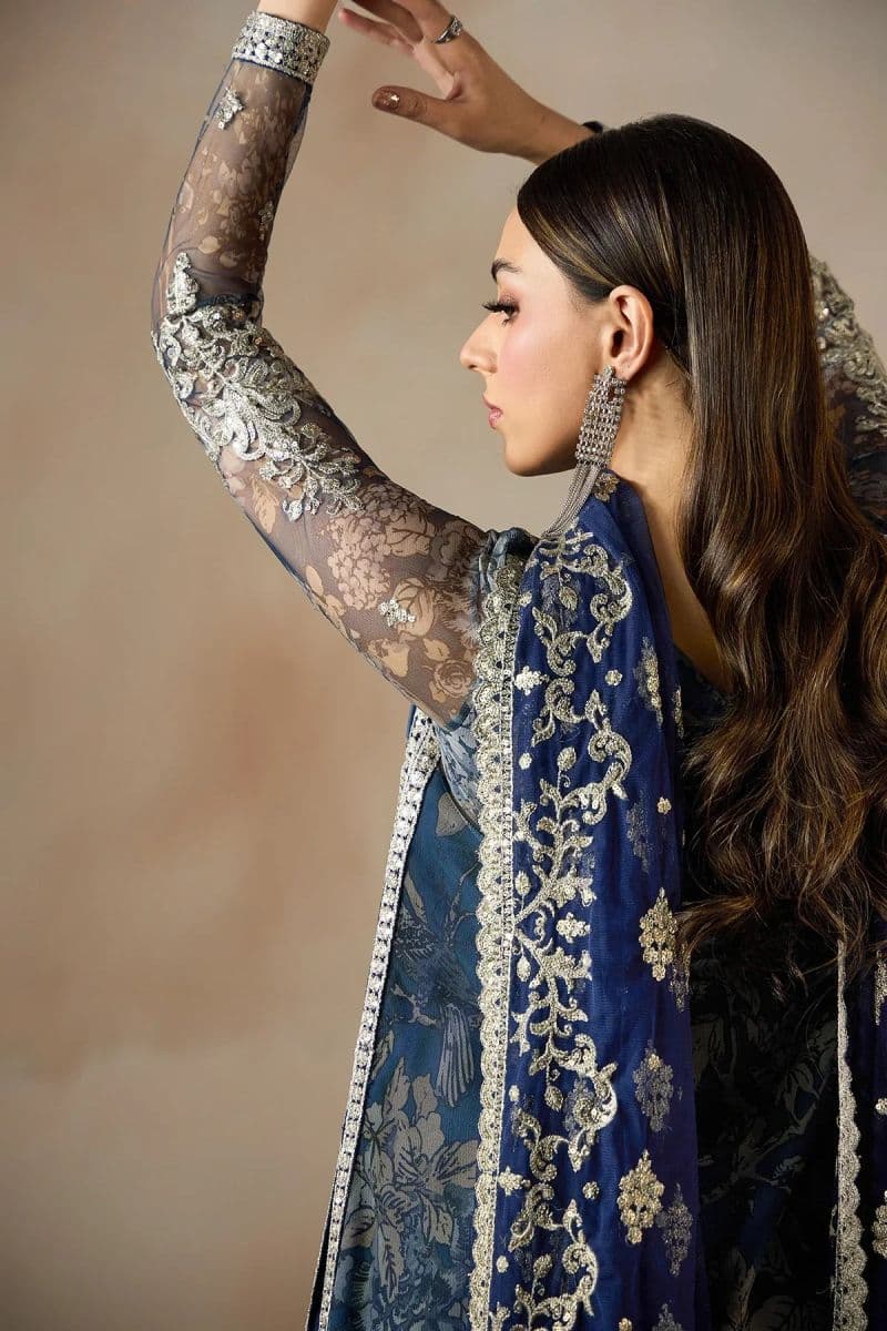 Embroidered Raw Silk Unstitched Suit (PE-04) thumbnail