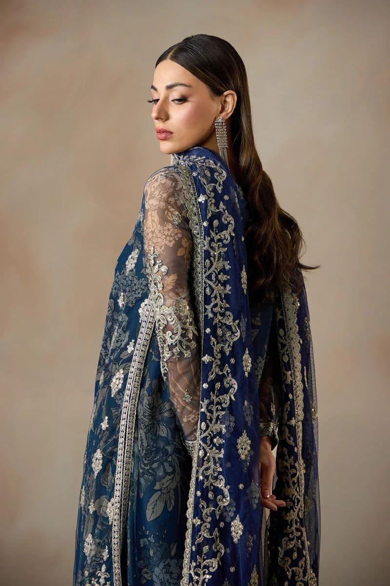 Embroidered Raw Silk Unstitched Suit (PE-04) thumbnail