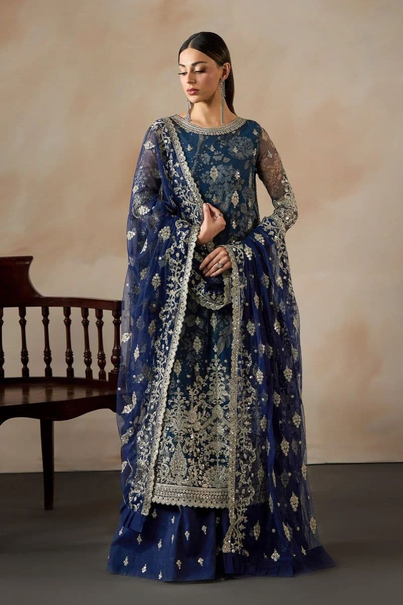 Embroidered Raw Silk Unstitched Suit (PE-04) thumbnail