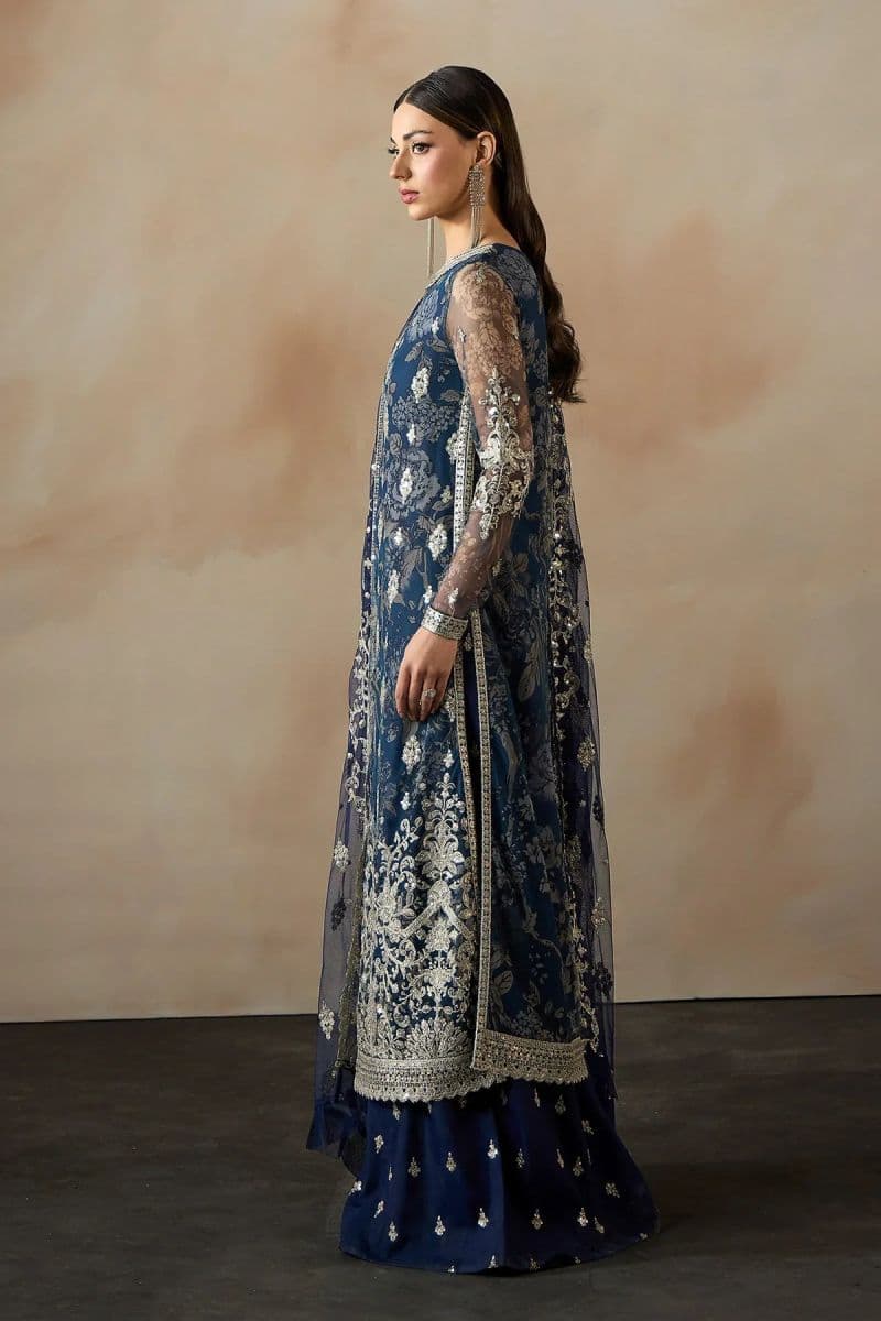 Embroidered Raw Silk Unstitched Suit (PE-04) thumbnail