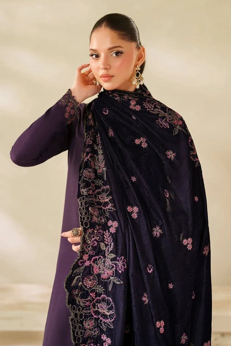 Embroidered Raw Silk Unstitched Suit (VS-04) thumbnail