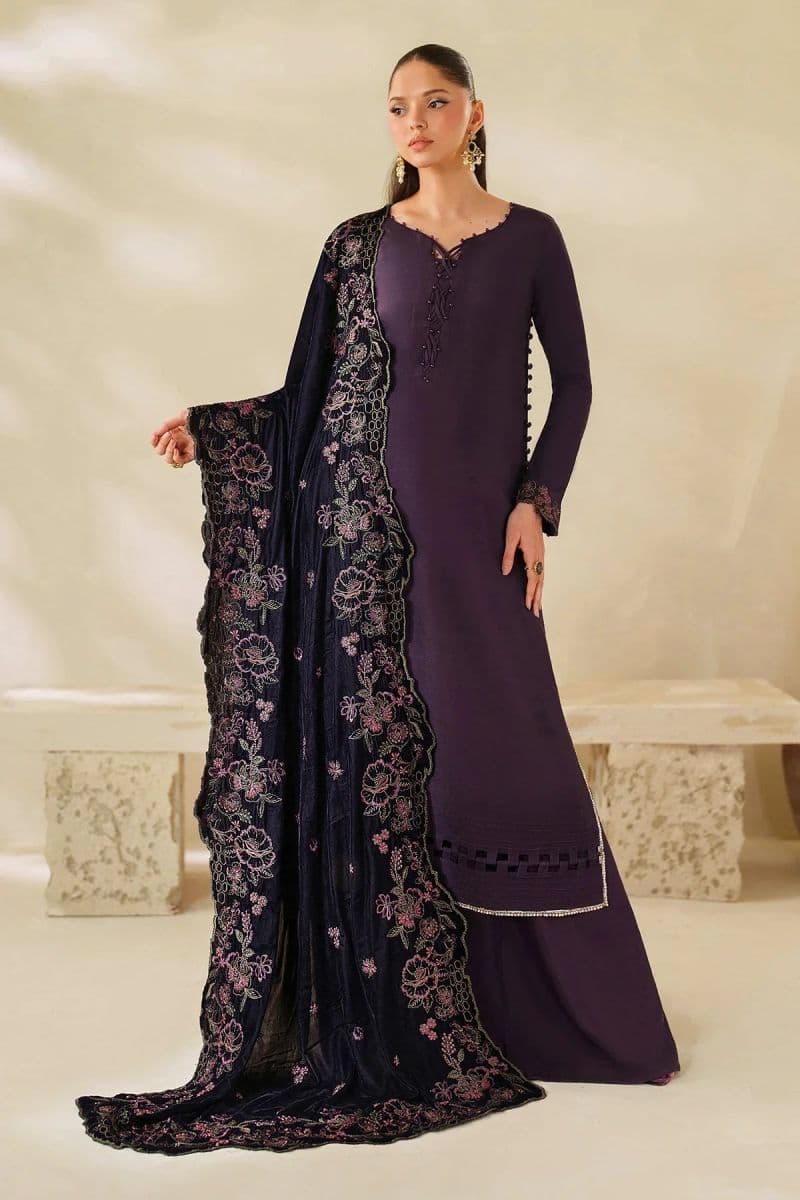 Embroidered Raw Silk Unstitched Suit (VS-04) thumbnail