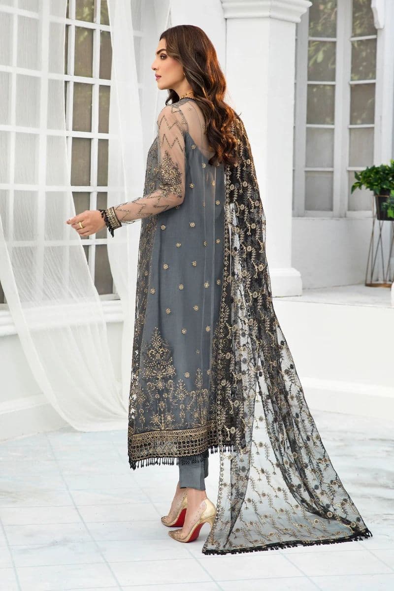 Embroidered Raw Silk Unstitched Suit (ZDL-03) thumbnail