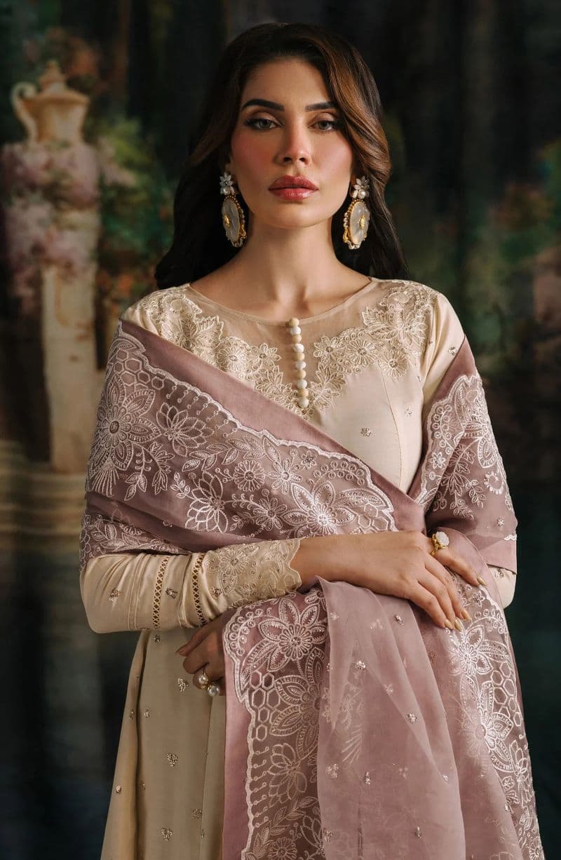 Embroidered Raw Silk Unstitched Suit (RW-01) thumbnail