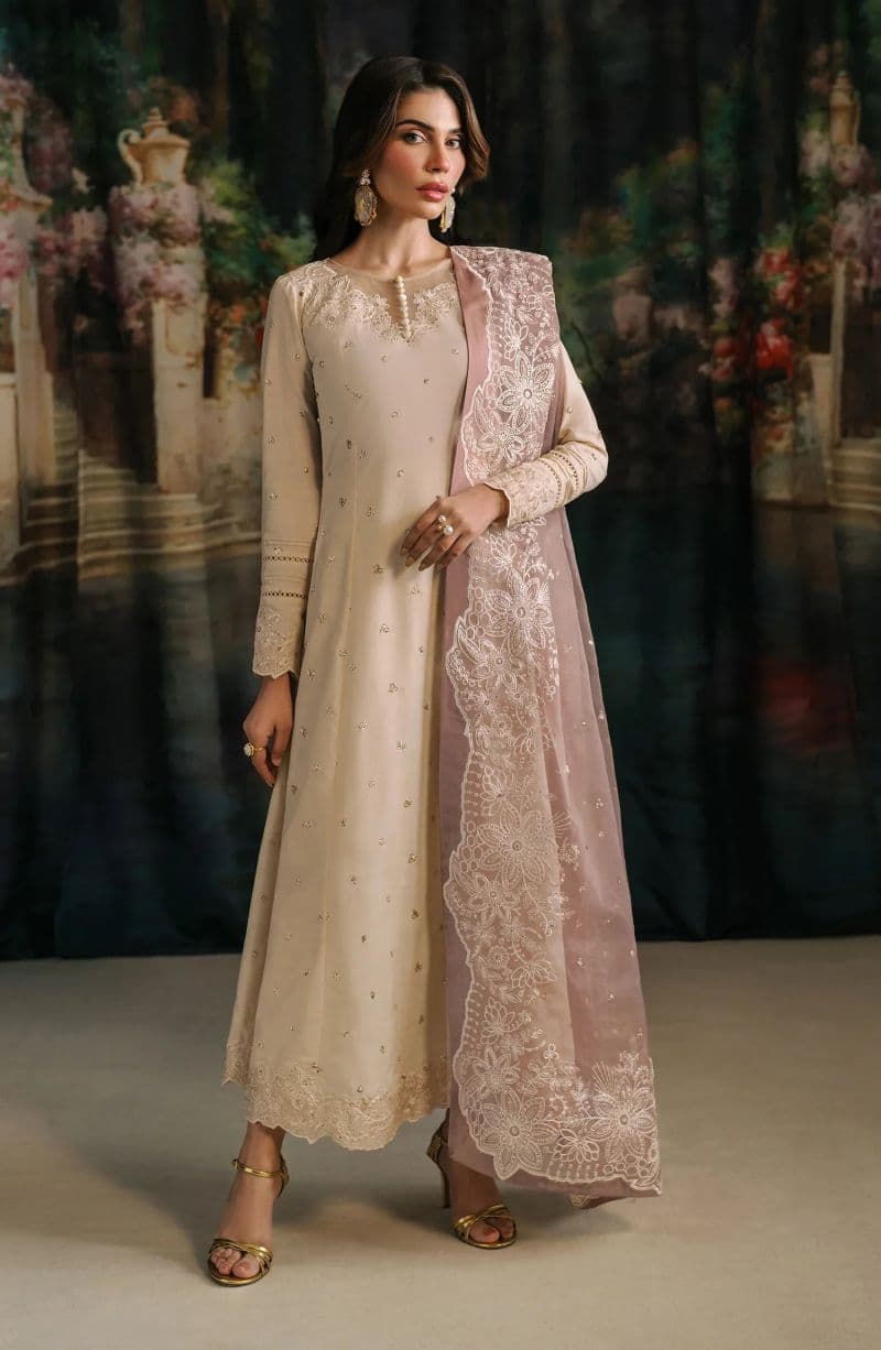 Embroidered Raw Silk Unstitched Suit (RW-01) thumbnail