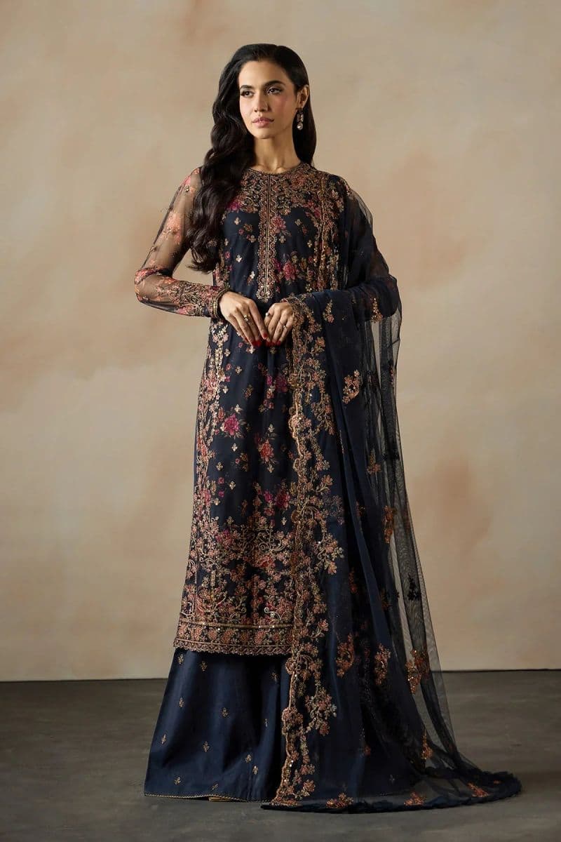 Embroidered Raw Silk Ready-to-Wear Suit (PE-01) thumbnail