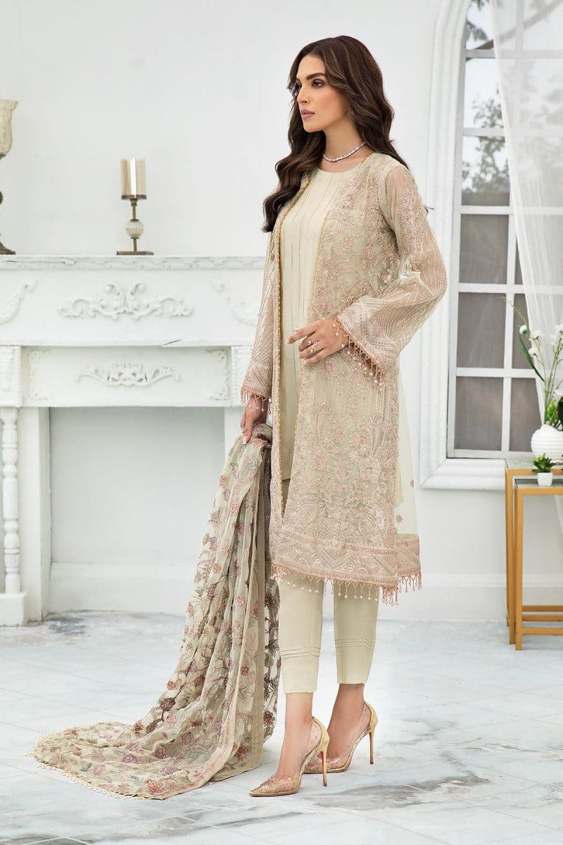 Embroidered Raw Silk Unstitched Suit (ZDL-02) thumbnail