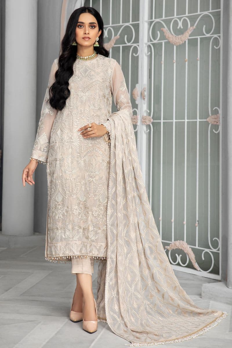 Embroidered Raw Silk Unstitched Suit thumbnail