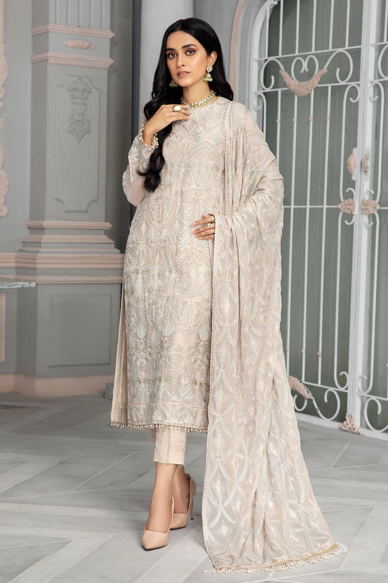 Embroidered Raw Silk Unstitched Suit thumbnail