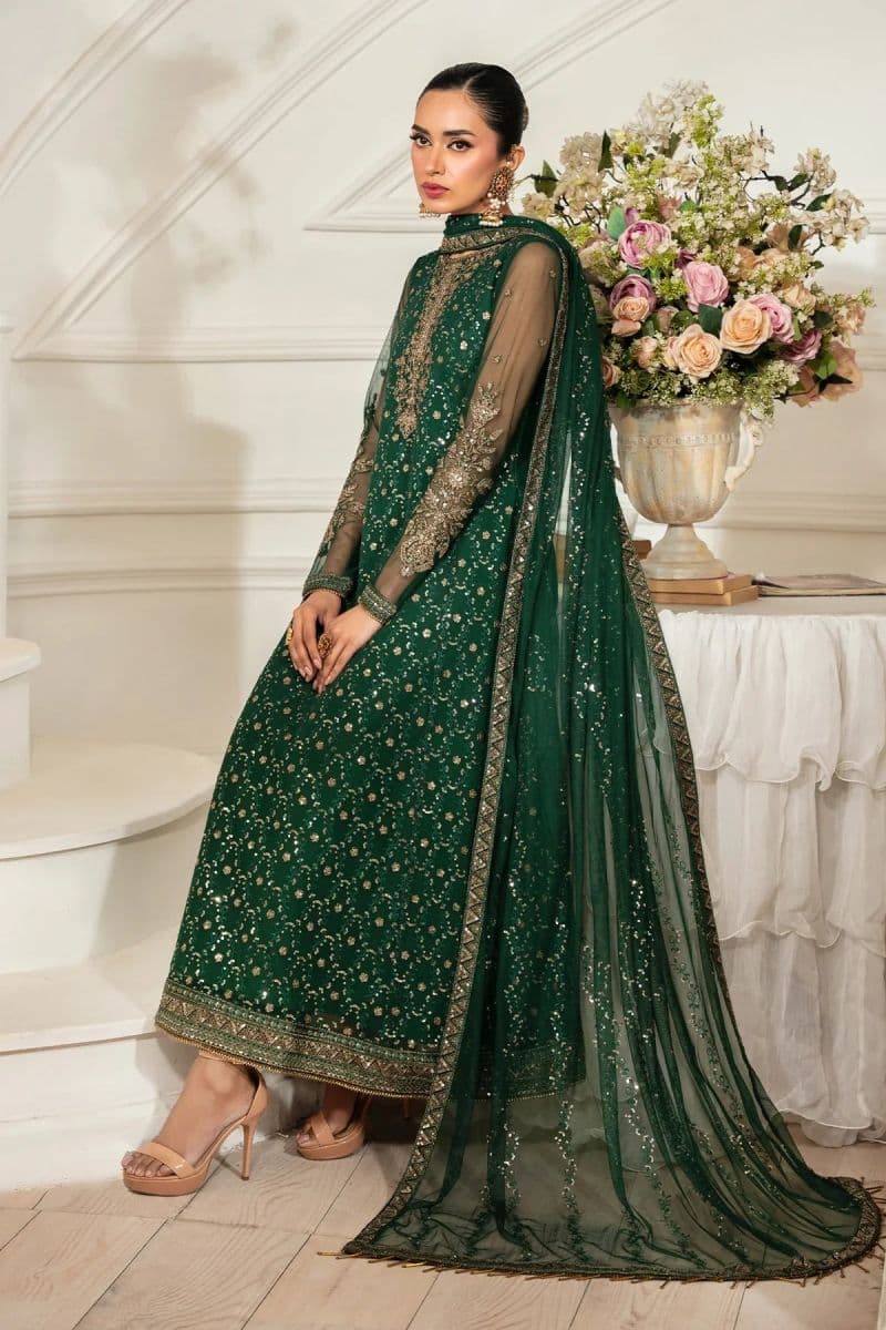 Embroidered Raw Silk Ready-to-Wear Suit (ZNAF-03) thumbnail