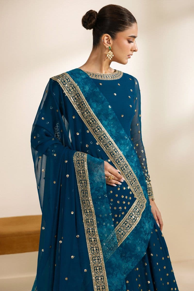 Embroidered Chiffon Unstitched Suit thumbnail