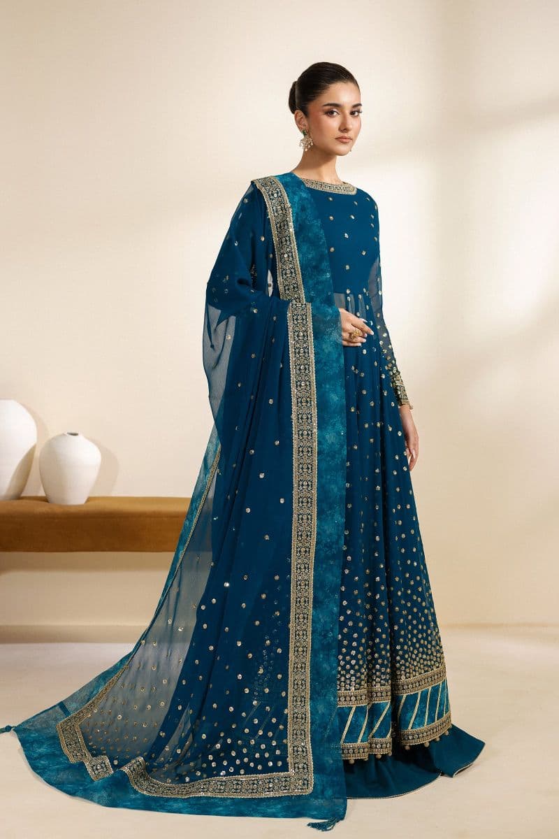 Embroidered Chiffon Unstitched Suit thumbnail