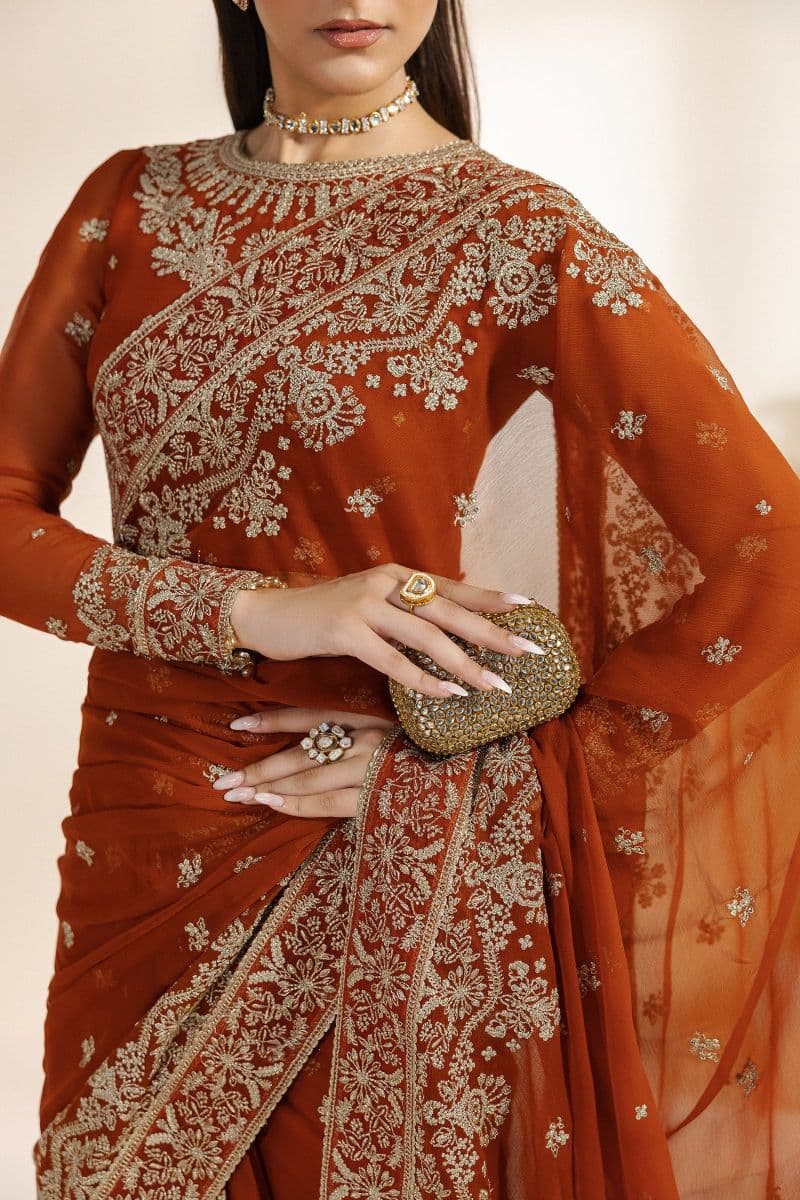 Embroidered Chiffon Unstitched Suit thumbnail