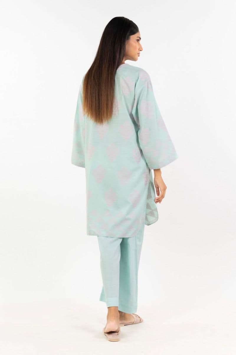 Light Blue Jacquard 2 Piece Ready-to-Wear Shirt thumbnail