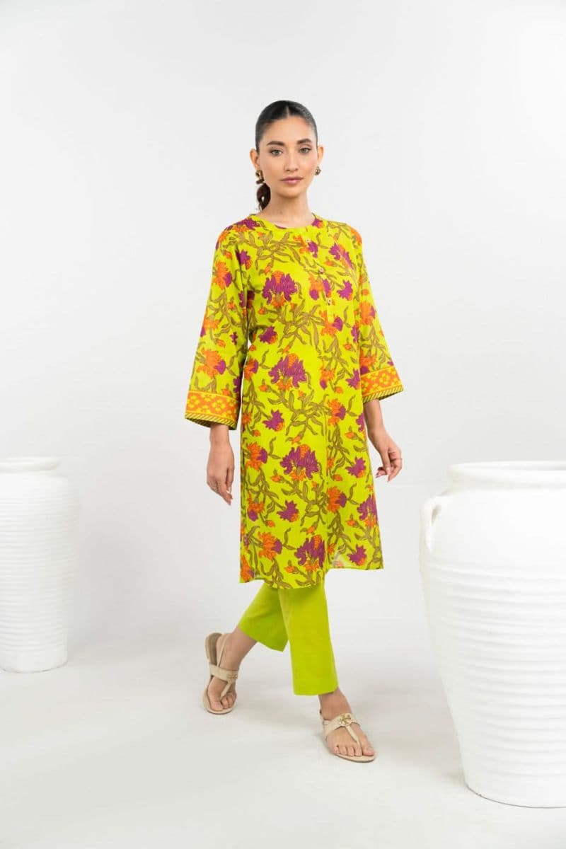 Green Printed Lawn Ready-to-Wear Shirt thumbnail