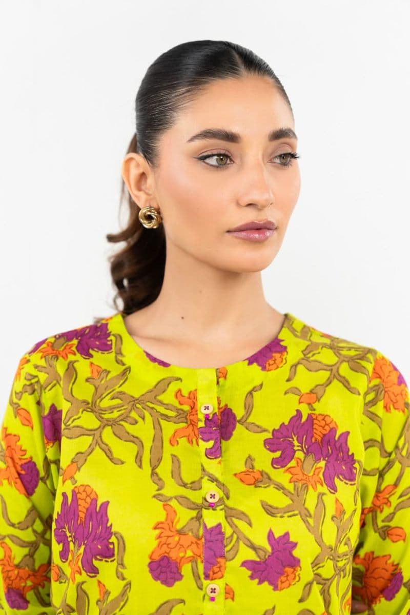 Green Printed Lawn Ready-to-Wear Shirt thumbnail