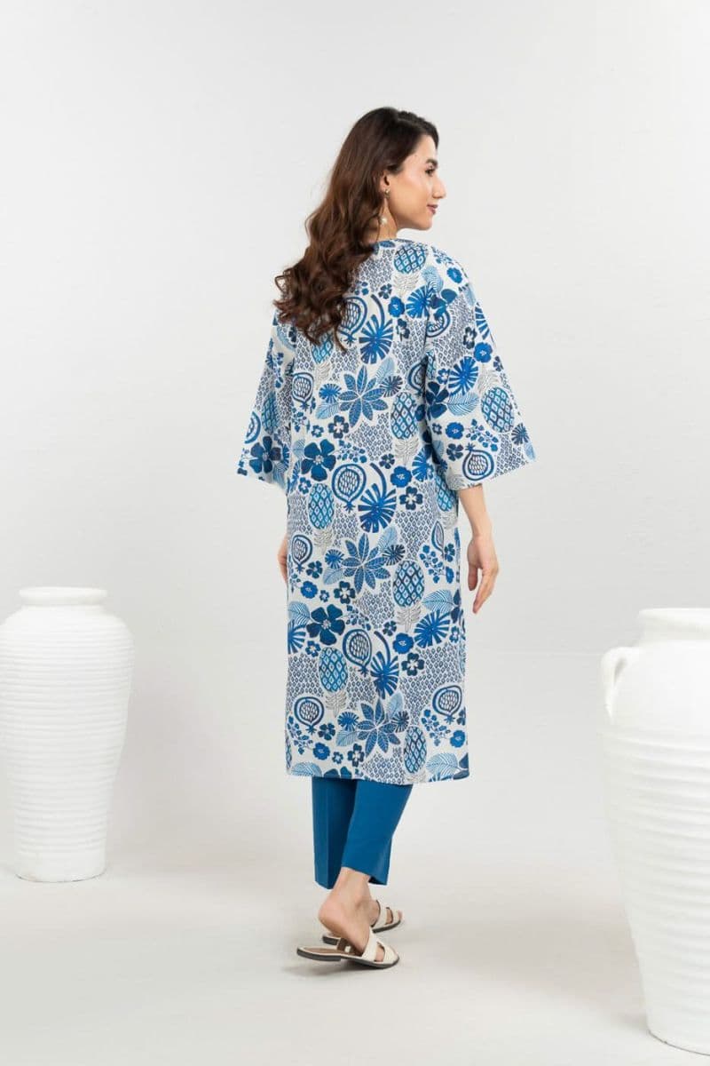 Blue Printed Cambric Ready-to-Wear Shirt thumbnail